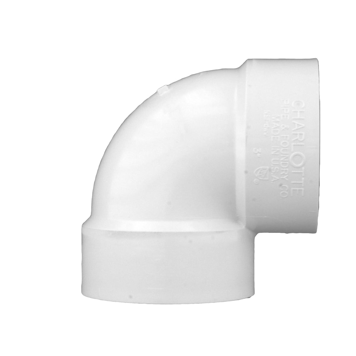 Charlotte Pipe 3" PVC DWV 90° Vent Elbow - H x H