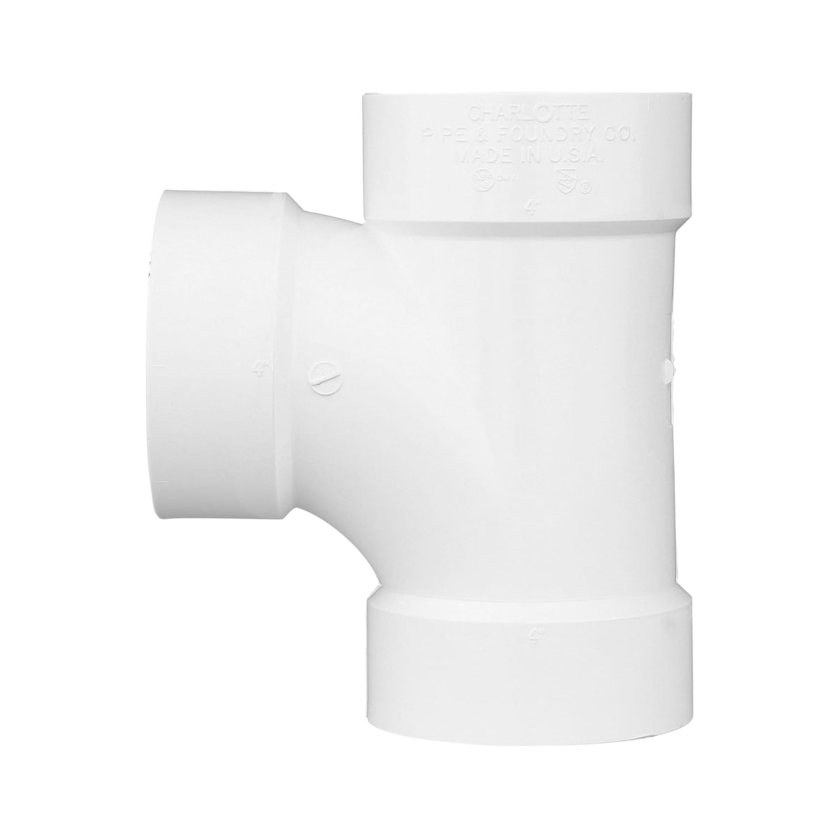 Charlotte Pipe 4" PVC DWV Sanitary Tee - All H