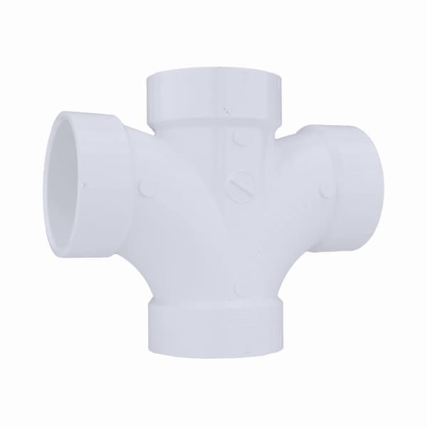 2" PVC DWV Double Sanitary Tee - All H