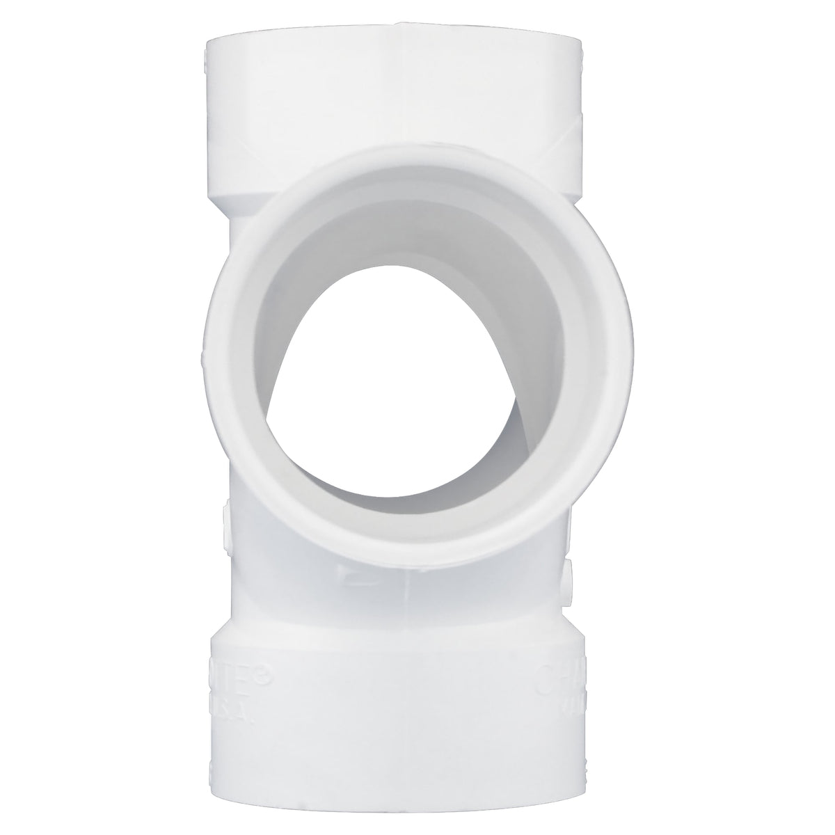 Charlotte Pipe 3" PVC DWV Double Sanitary Tee - All H