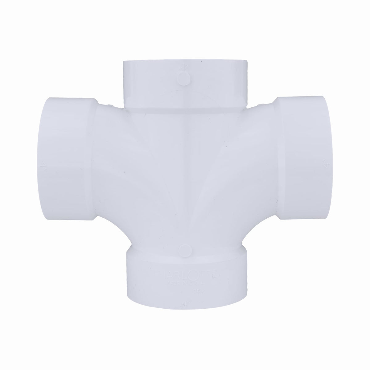 Charlotte Pipe 4" PVC DWV Double Sanitary Tee - All H
