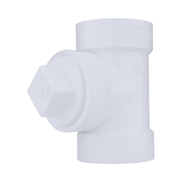2" PVC DWV Test or Cleanout Tee with Plug - H x H x FPT