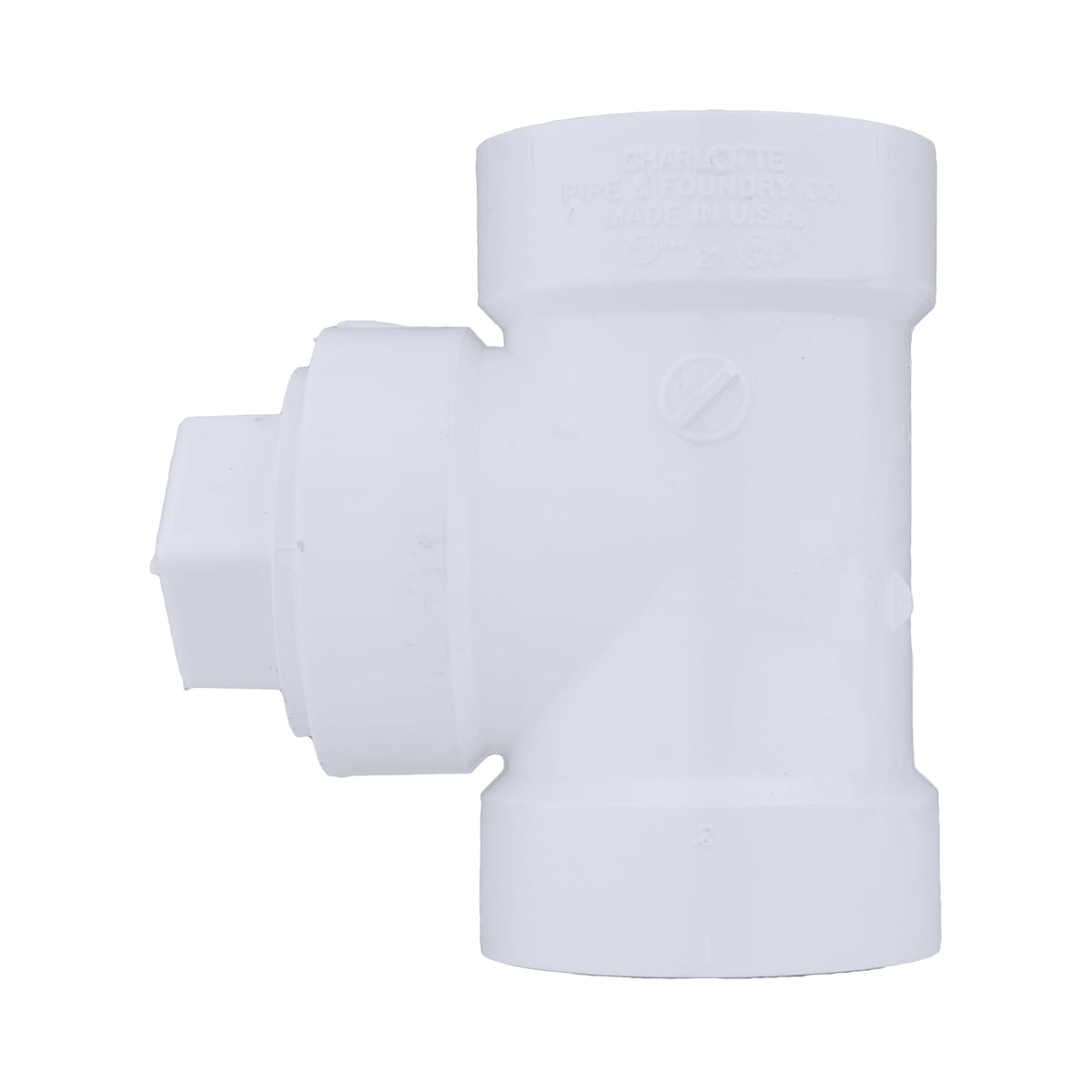 Charlotte Pipe 2" PVC DWV Test or Cleanout Tee with Plug - H x H x FPT
