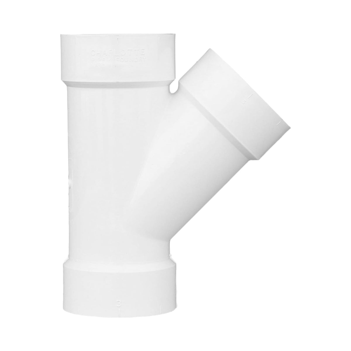 Charlotte Pipe 3" PVC DWV Wye - All H