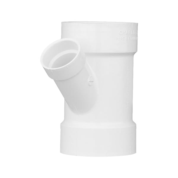 4" x 4" x 2" PVC DWV Wye - All H