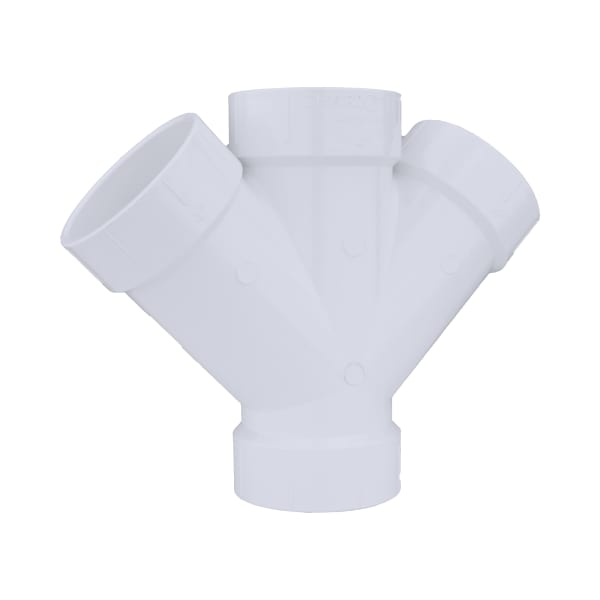 4" PVC DWV Double Wye - All H