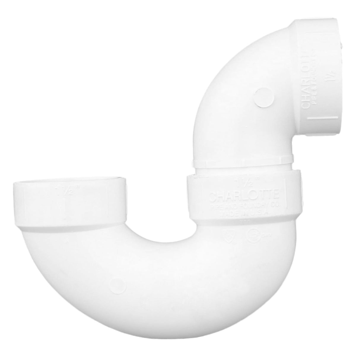 Charlotte Pipe 1-1/2" PVC DWV P-Trap Solvent Weld - H x H