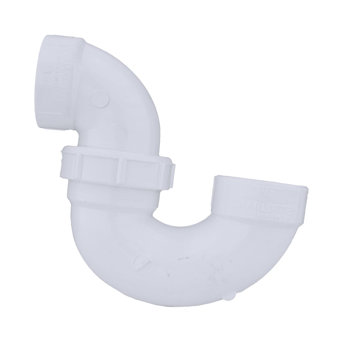 Charlotte Pipe 1-1/2" PVC DWV P-Trap with Union Joint - H x H