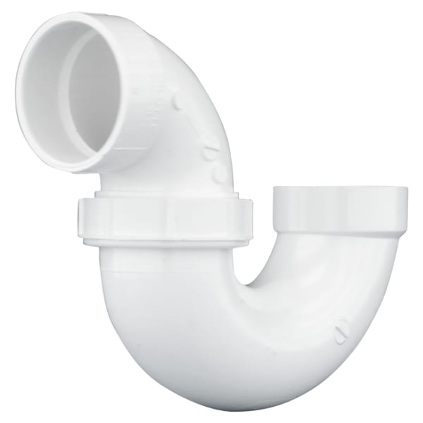 2" PVC DWV P-Trap with Union Joint - H x H