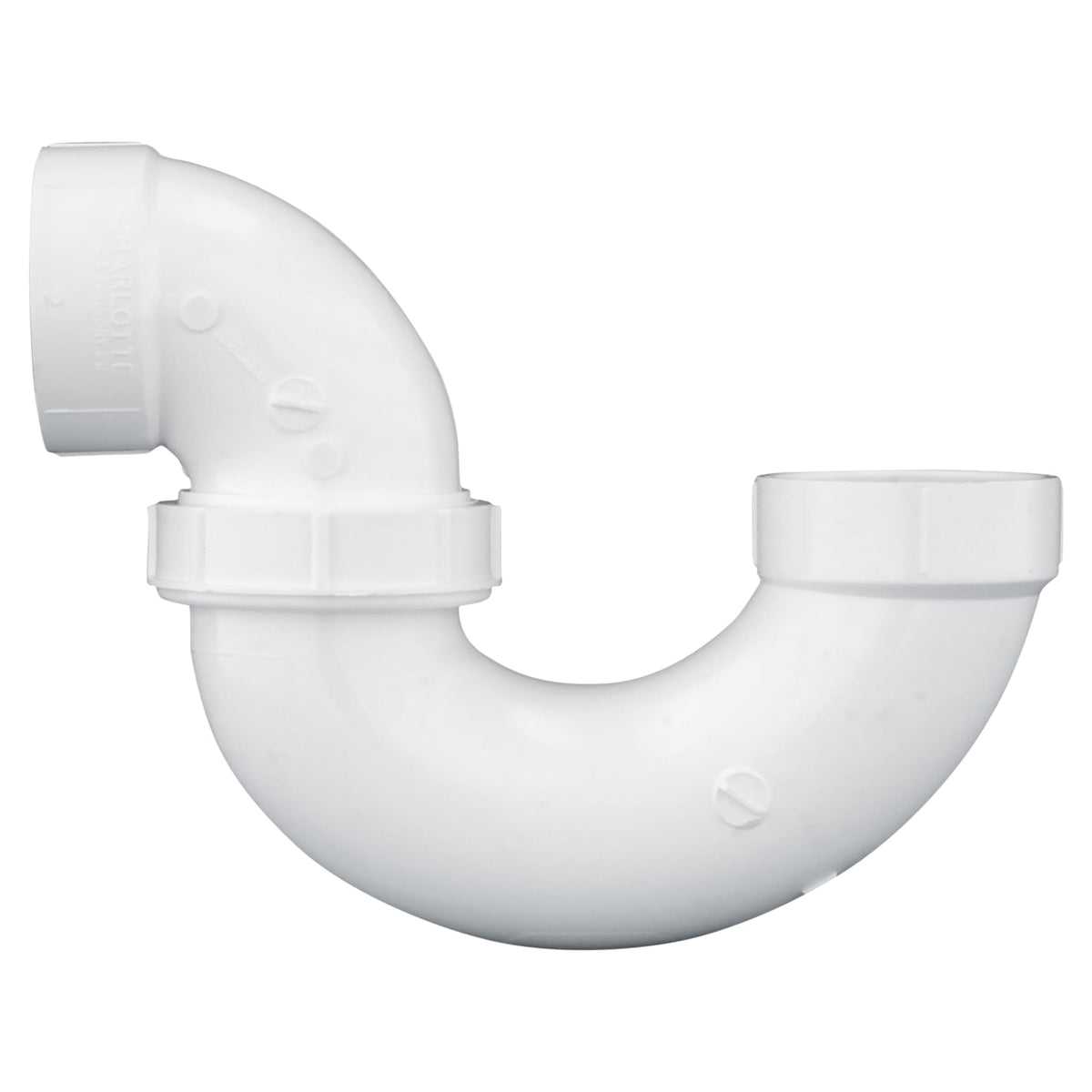 Charlotte Pipe 2" PVC DWV P-Trap with Union Joint - H x H