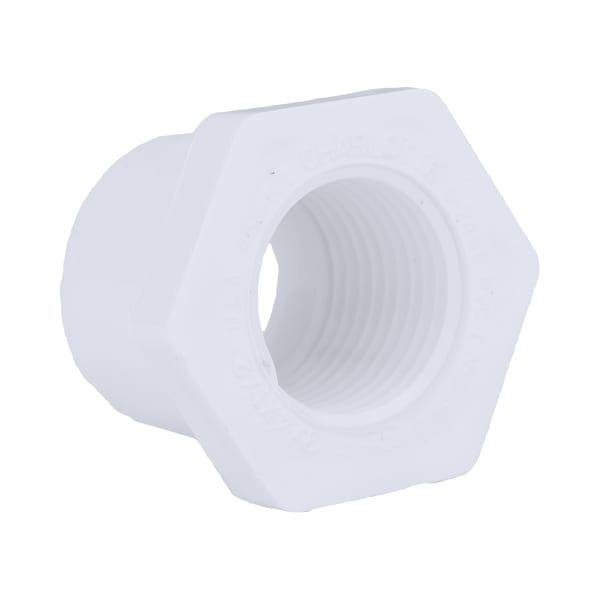 3/4" x 1/2" PVC SCH40 Bushing - Spigot x FPT