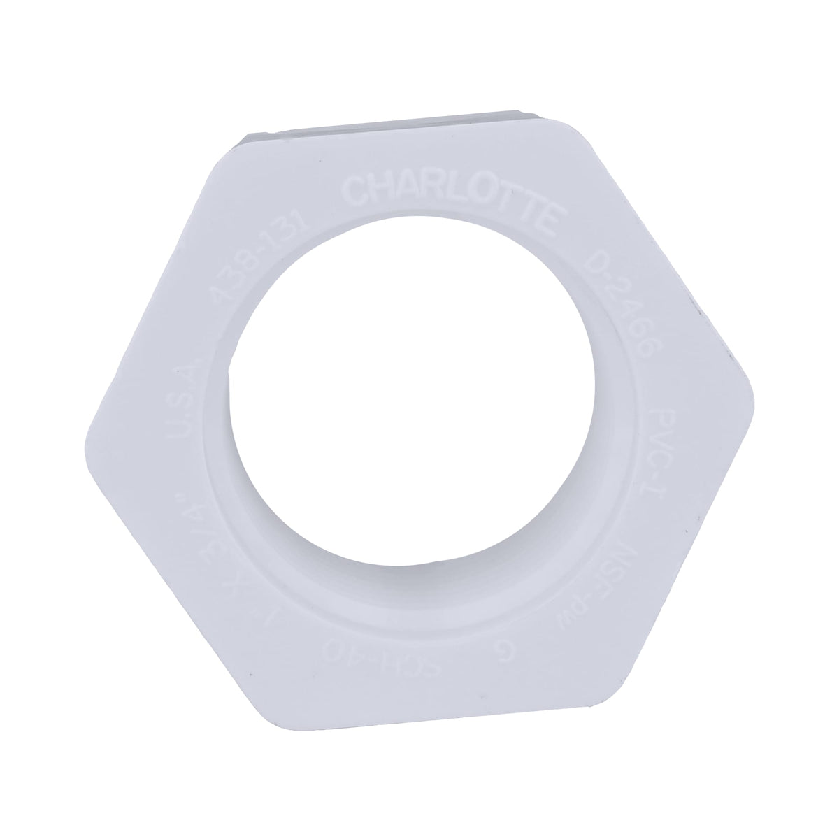 Charlotte Pipe 1" x 3/4" PVC SCH40 Bushing - Spigot x FPT