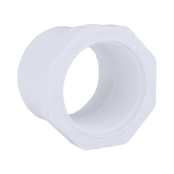 1-1/2" x 1-1/4" PVC SCH40 Bushing - Spigot x FPT