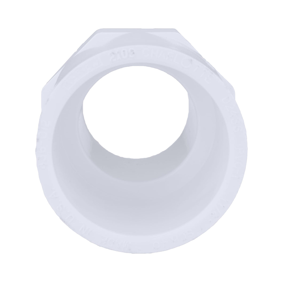 Charlotte Pipe 1-1/4" PVC SCH40 Male Adapter - Socket x MPT