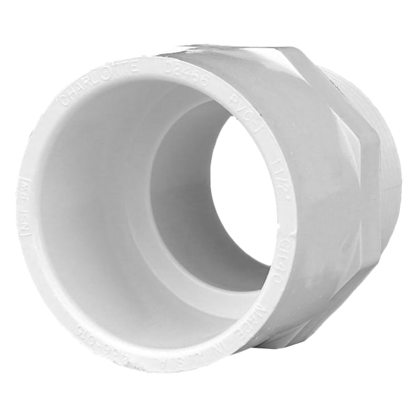 1-1/2" PVC SCH40 Male Adapter - Socket x MPT