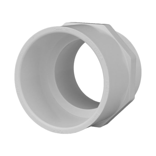 2" PVC SCH40 Male Adapter - Socket x MPT
