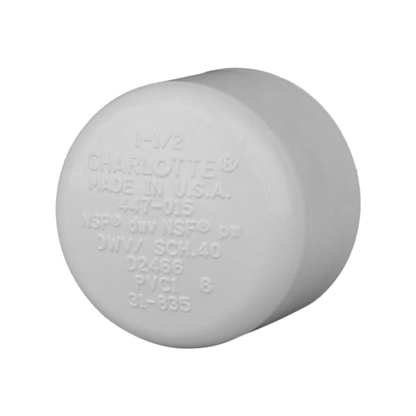 1-1/2" PVC SCH40 Cap - Socket
