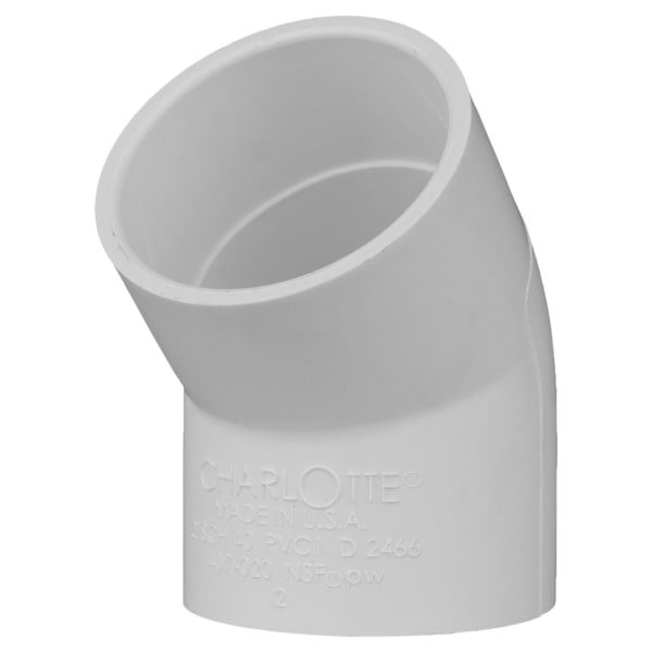 2" PVC SCH40 45° Elbow - Socket x Socket