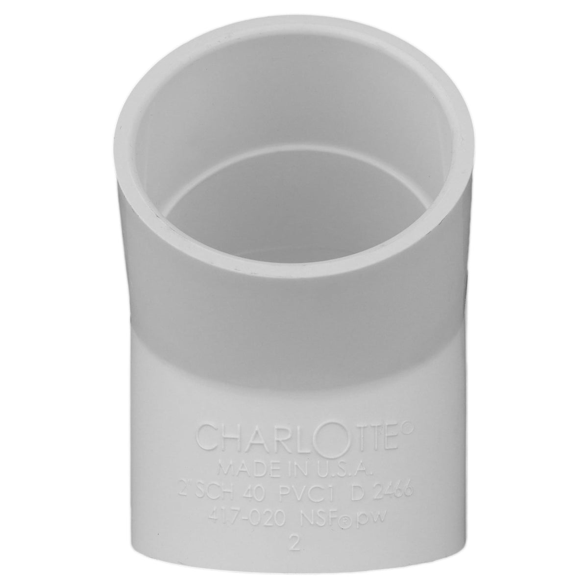Charlotte Pipe 2" PVC SCH40 45° Elbow - Socket x Socket