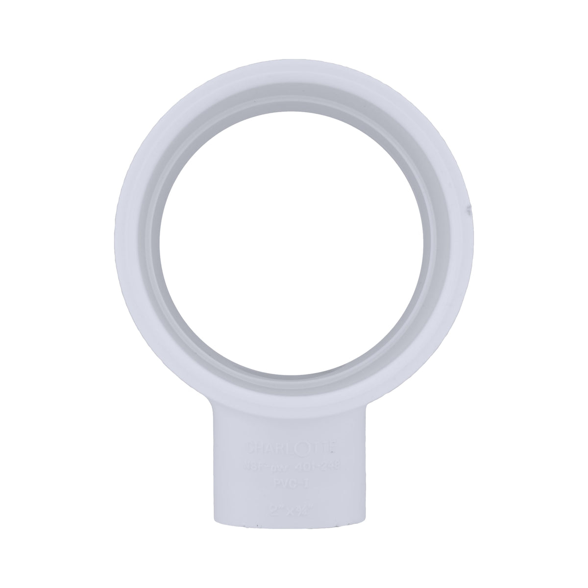 Charlotte Pipe PVC-02400-6300 2" x 2" x 3/4" PVC SCH40 Tee - All Socket