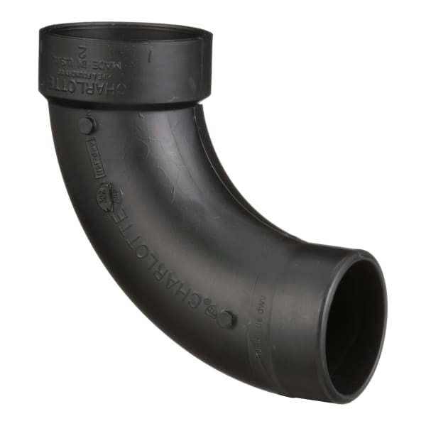 2" ABS DWV 90° Long Turn Street Elbow - H x Spigot