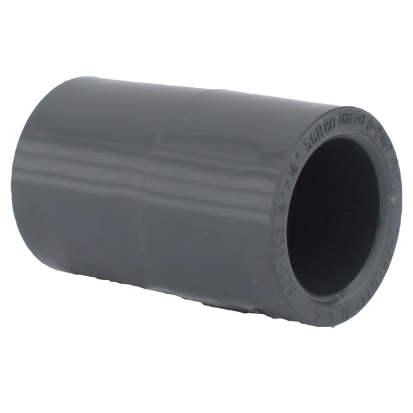 1/2" PVC SCH80 Coupling - Socket x Socket