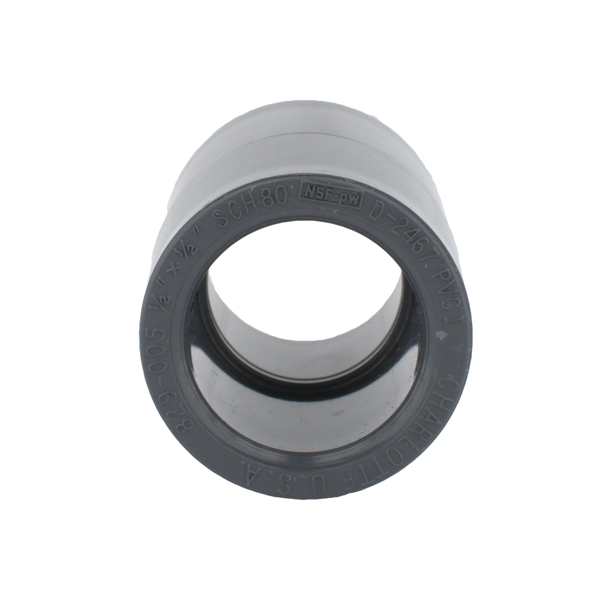 Charlotte Pipe 1/2" PVC SCH80 Coupling - Socket x Socket
