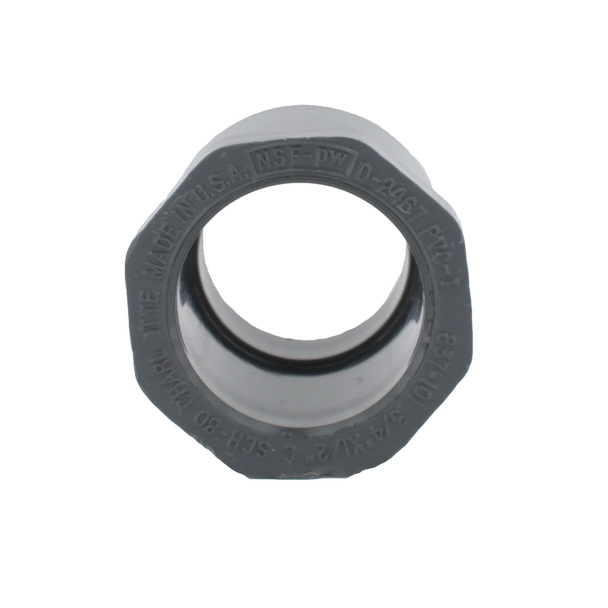 Charlotte Pipe 3/4" x 1/2" PVC SCH80 Bushing - Spigot x Socket