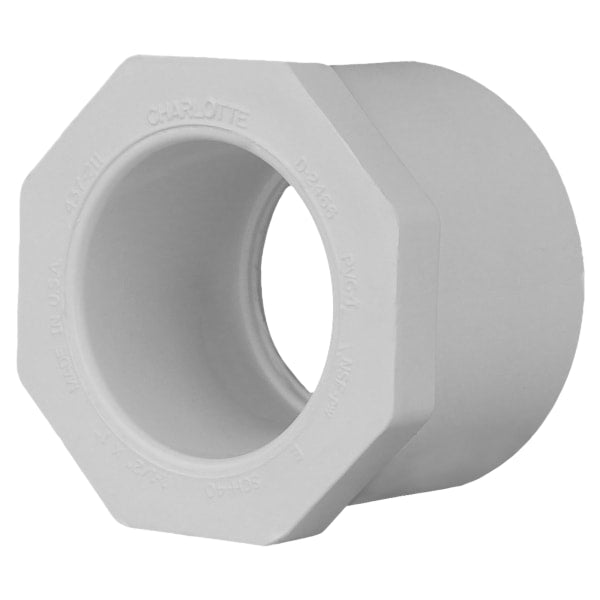 1-1/2" x 1" PVC SCH40 Bushing - Spigot x Socket