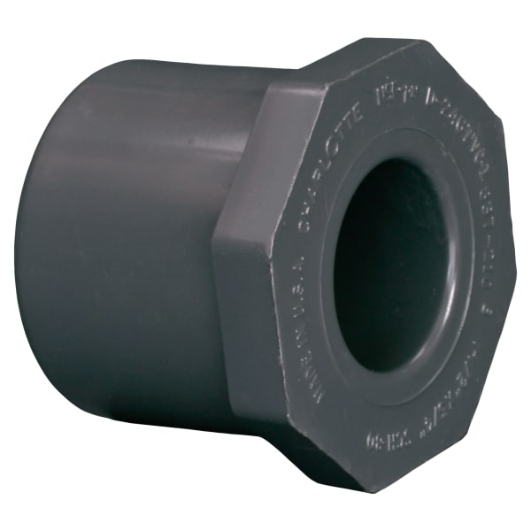 1-1/2" x 3/4" PVC SCH80 Bushing - Spigot x Socket