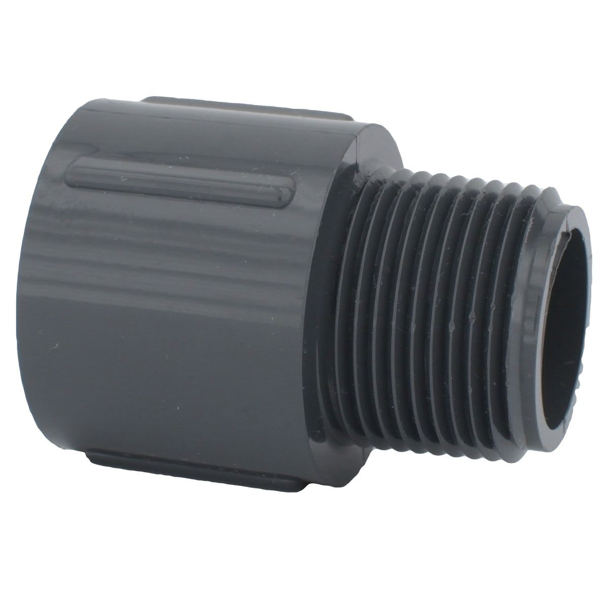 Charlotte Pipe PVC-08109-1000 1" PVC SCH80 Male Adapter - Socket x MPT