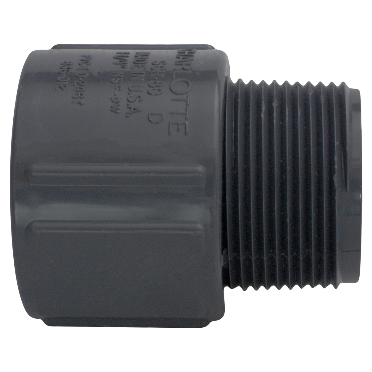 Charlotte Pipe 1-1/4" PVC SCH80 Male Adapter - Socket x MPT