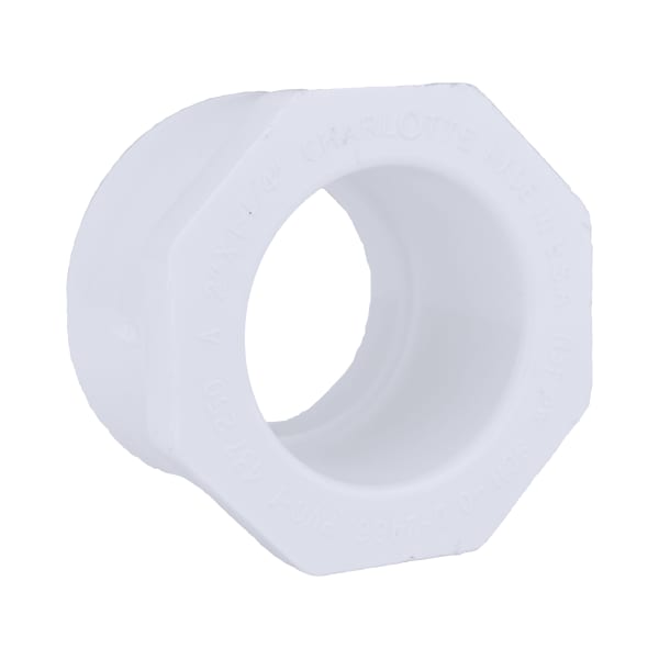 2" x 1-1/4" PVC SCH40 Bushing - Spigot x Socket