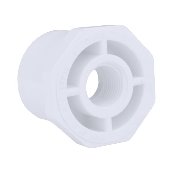 1-1/2" x 1/2" PVC SCH40 Bushing - Spigot x FPT