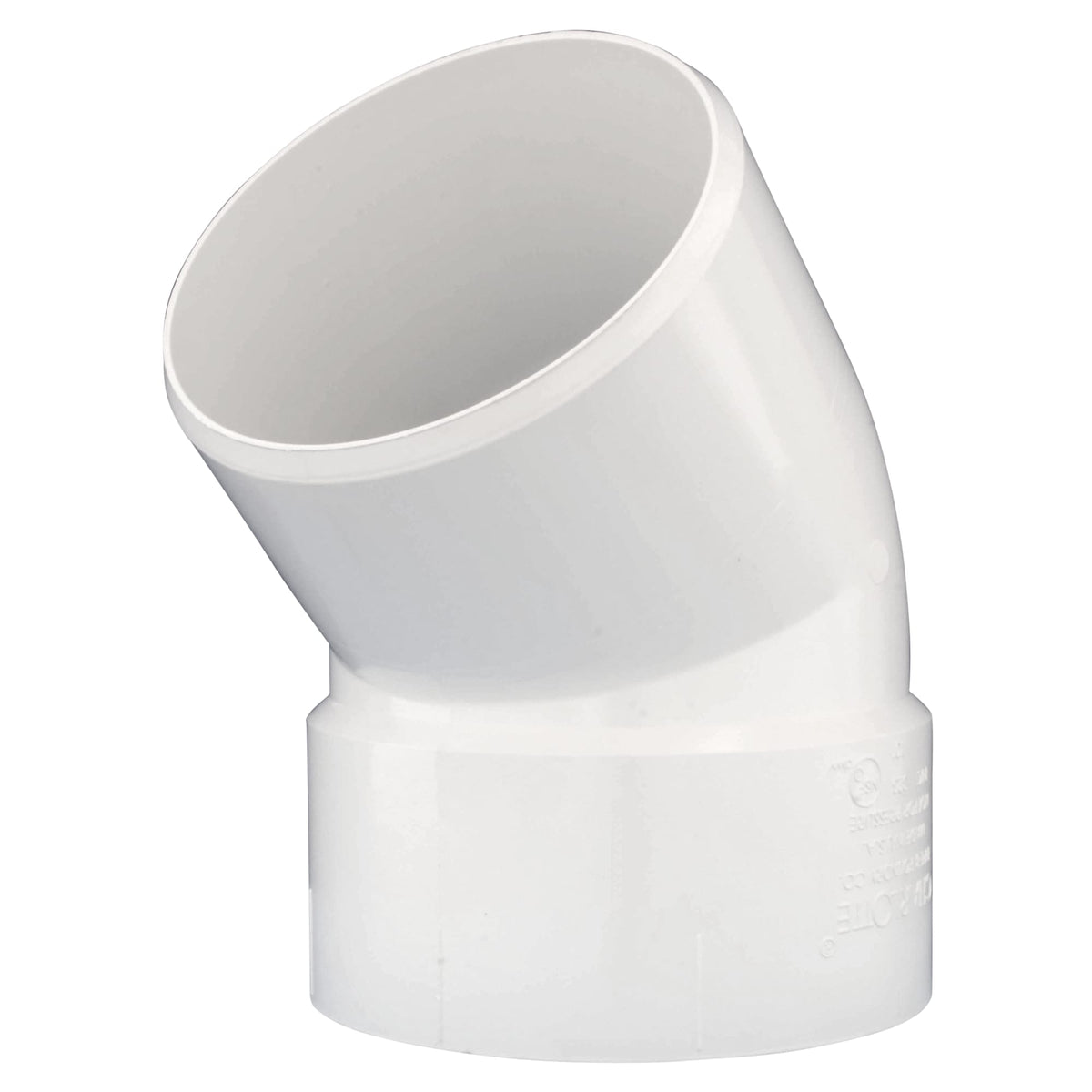 Charlotte Pipe PVC-00323-2000 10" PVC DWV 45° Street Elbow - H x Spigot