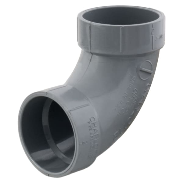 2" 90 Deg Elbow Hub x Hub CPVC Chemical Drainage Fitting