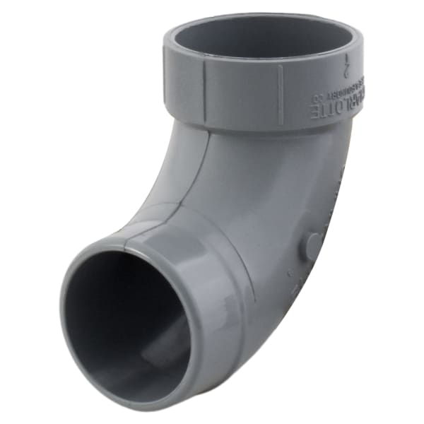 2" 90 Deg Street Elbow Spigot x Hub CPVC Chemical Drainage Fitting