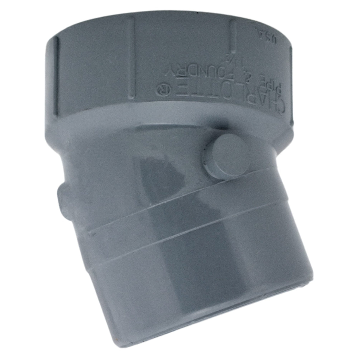Charlotte Pipe 1-1/2" 22-1/2 Deg Street Elbow Spigot x Hub CPVC Chemical Drainage Fitting