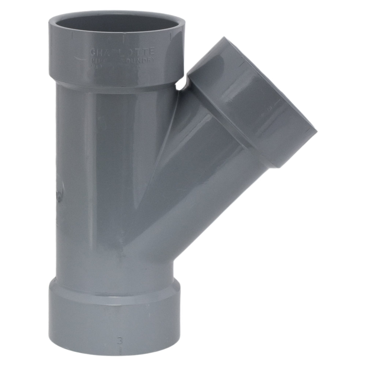 Charlotte Pipe 3" Wye All Hub CPVC Chemical Drainage Fitting