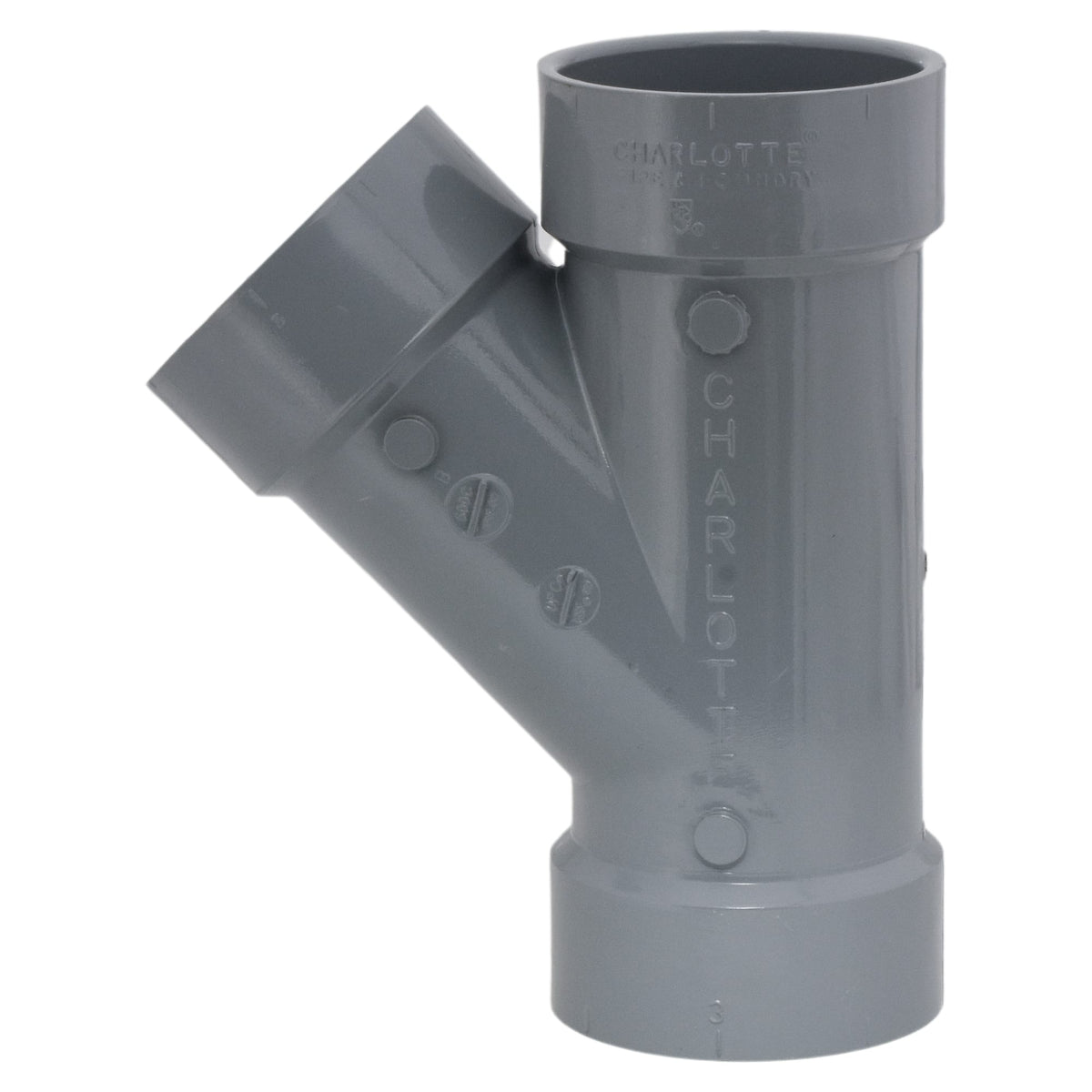 Charlotte Pipe 3" Wye All Hub CPVC Chemical Drainage Fitting