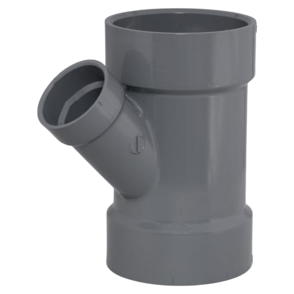 4" x 4" x 2" Wye All Hub CPVC Chemical Drainage Fitting