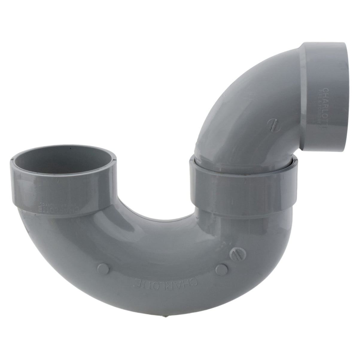 Charlotte Pipe AW-00706X-0040C 4" P-Trap Hub x Hub CPVC ChemDrain® Chemical Drainage Fitting