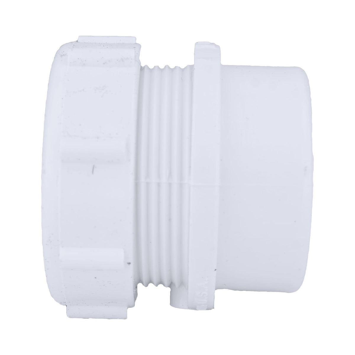Charlotte Pipe 1-1/2" PVC DWV Male Trap Adapter with Plastic Nut - Spigot x Tubular Slip