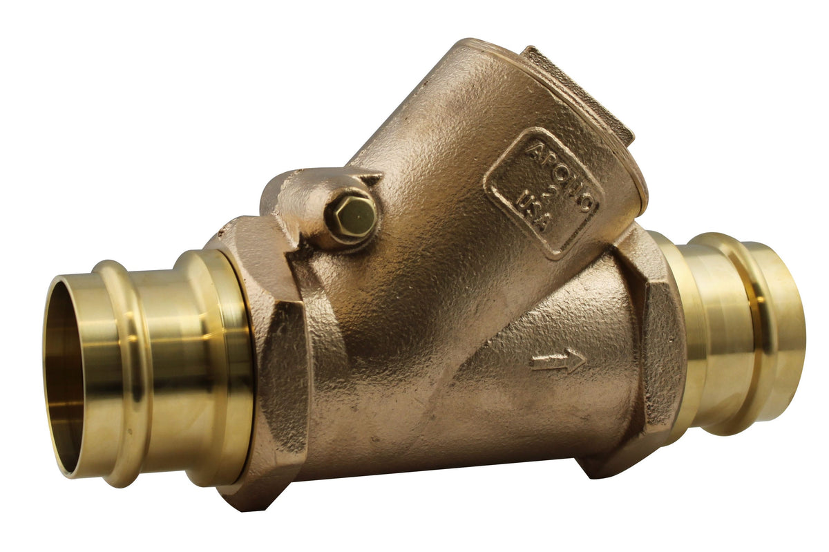 Apollo-Conbraco 61YLF204T1PR Apollo Bronze Y-Pattern Swing Check Valve with PTFE Seat Disc 3/4" (2 x Press)