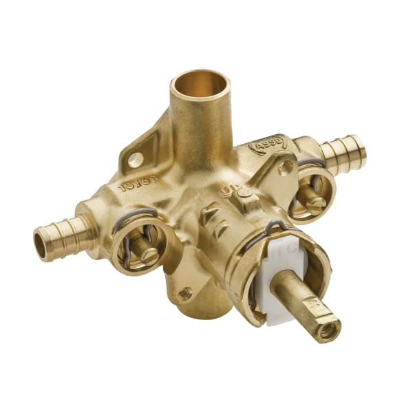 Moen M-Pact Posi-Temp Tub and Shower Rough In Valve with Crimp PEX/CC Connections and Stops