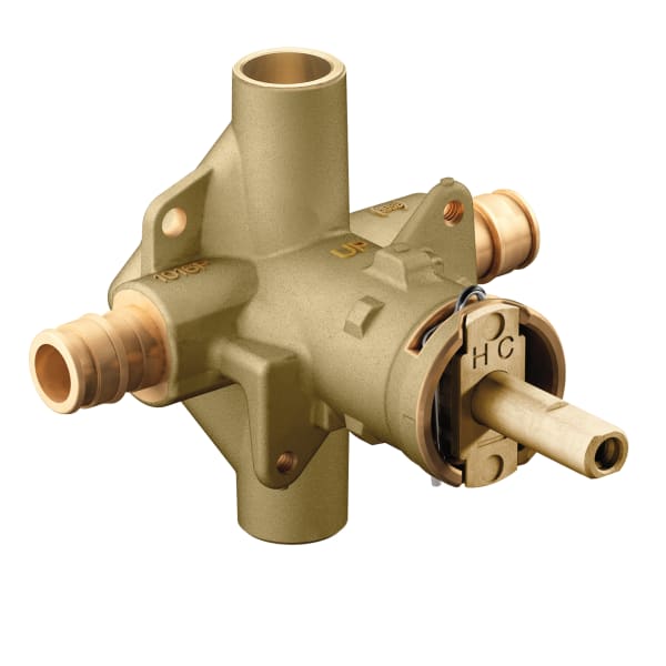 Moen M-Pact bulk pack Posi-Temp(R) 1/2" Cold Expansion PEX inlets/CC outlets connection pressure balancing