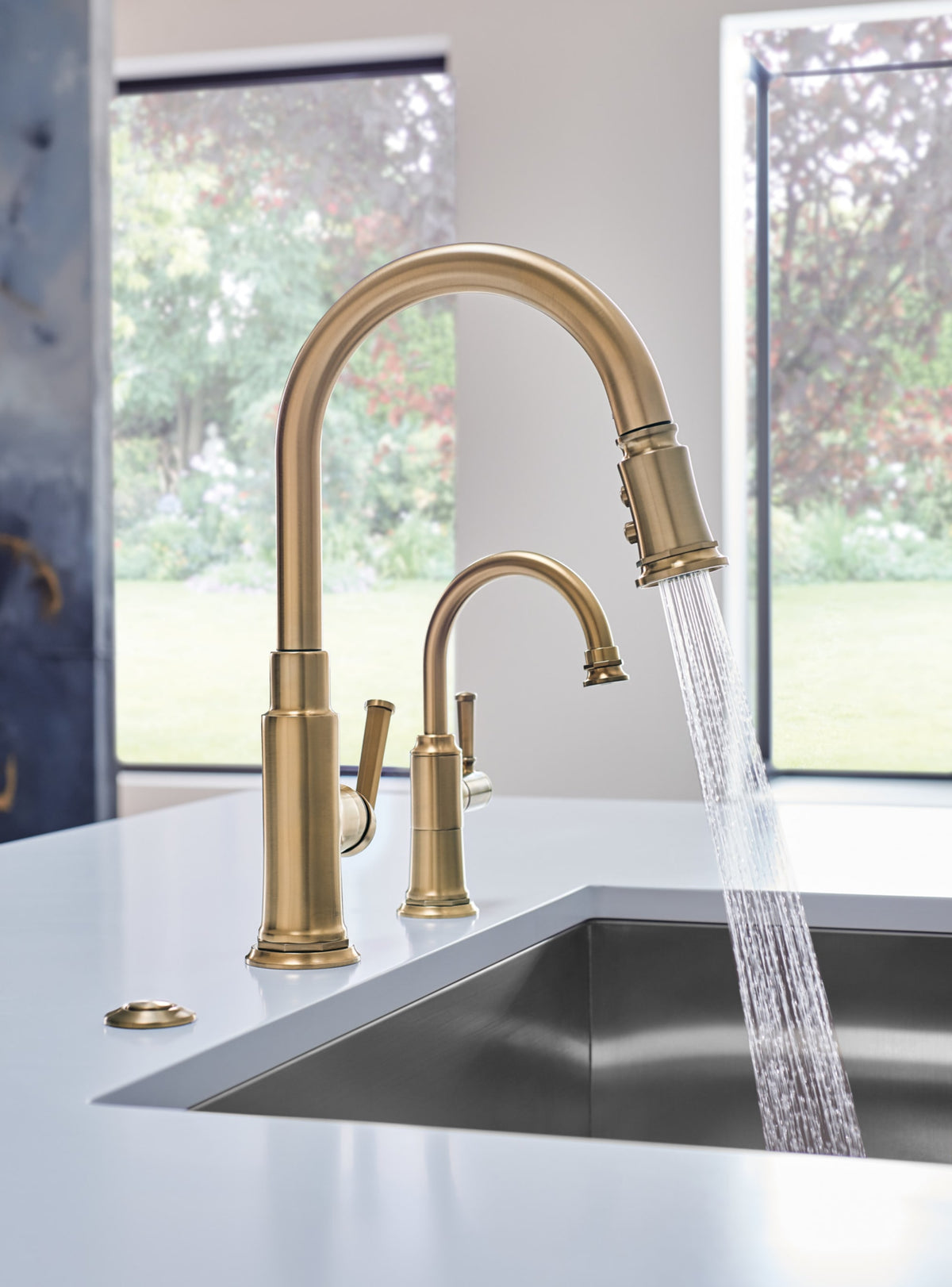 Brizo Rook® Pull-Down Faucet Luxe Gold