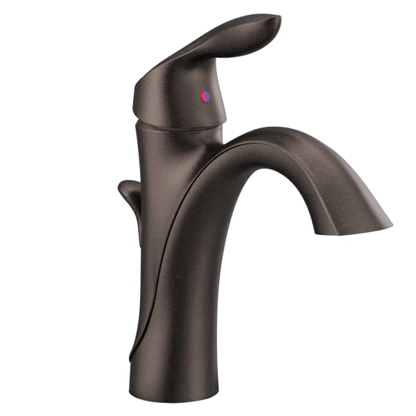Moen Eva Single Hole Single-Handle High Arc Bathroom Faucet in Oil Rubbed Bronze