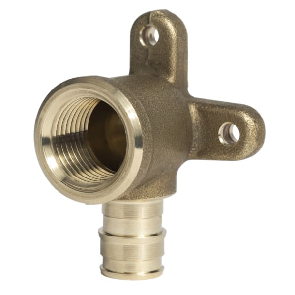 1/2" PEX F1960 x FIP Drop Ear Elbow Brass