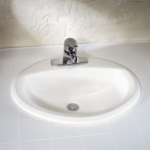 Aqualyn® Drop-In Sink With 4-Inch Centerset White